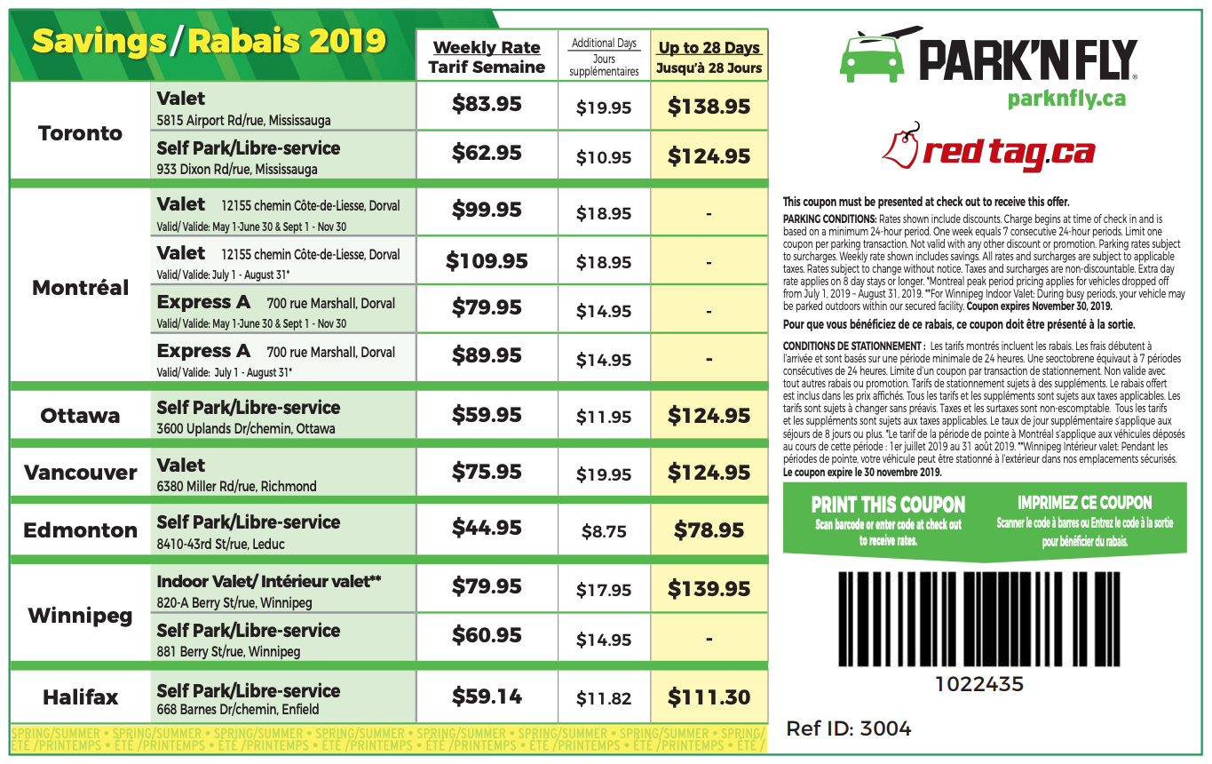 Toronto Airport Parking Skypark® Parking Cheap Airport Parking YYZ RedTag.ca